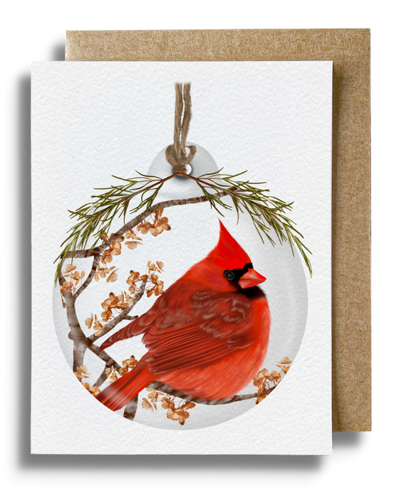 Cardinal Bauble Card