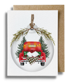 Holiday Truck Bauble Card