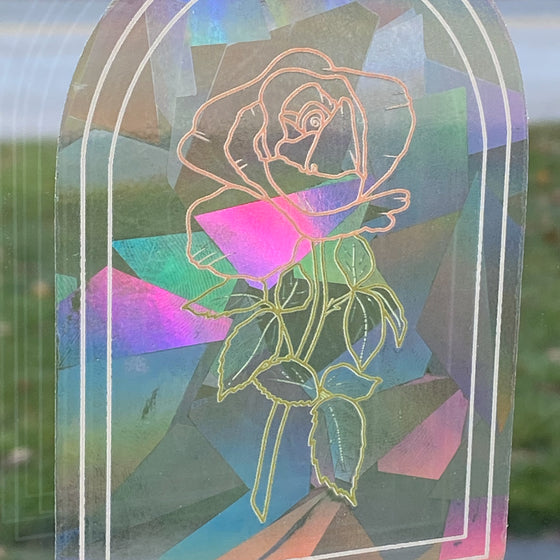 Garden Rose Suncatcher Sticker