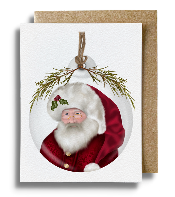Santa Bauble Card