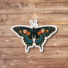 Black Swallowtail Butterfly Clear Vinyl Sticker