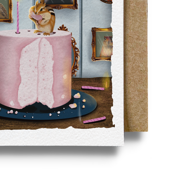 Chipmunk Birthday Cake Card