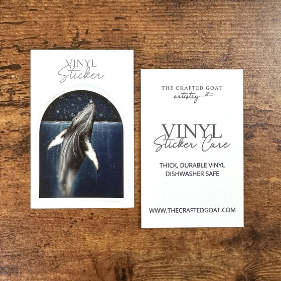 Winter Whale Vinyl Sticker