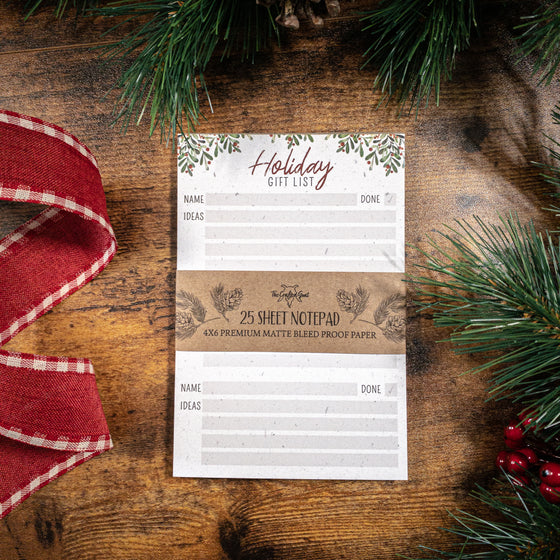 Holiday Gift List Notepad