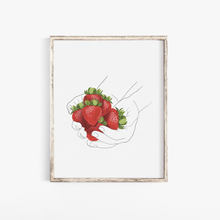  Handful of Strawberries Print