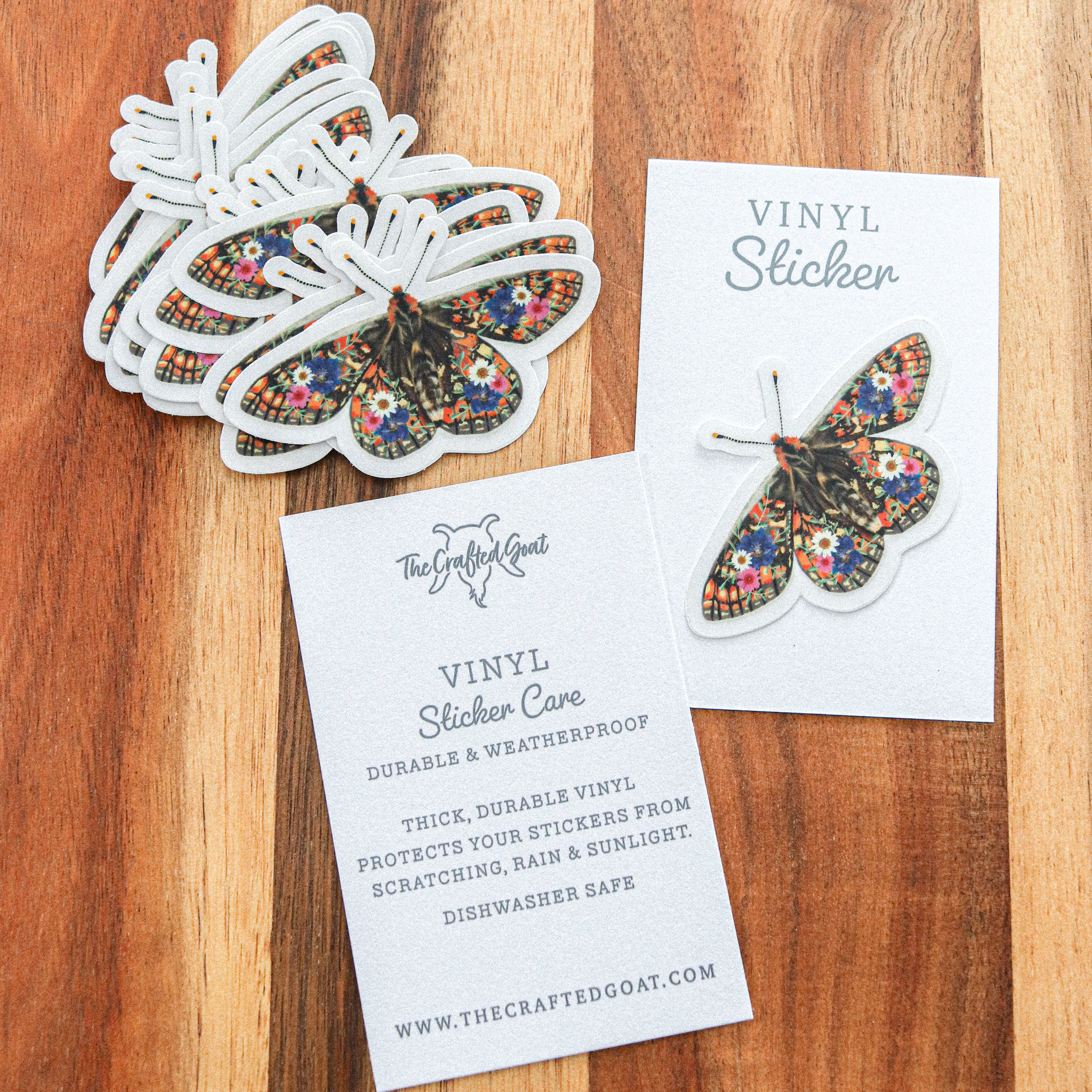 Marsh Fritillary Butterfly Clear Vinyl Sticker – The Crafted Goat