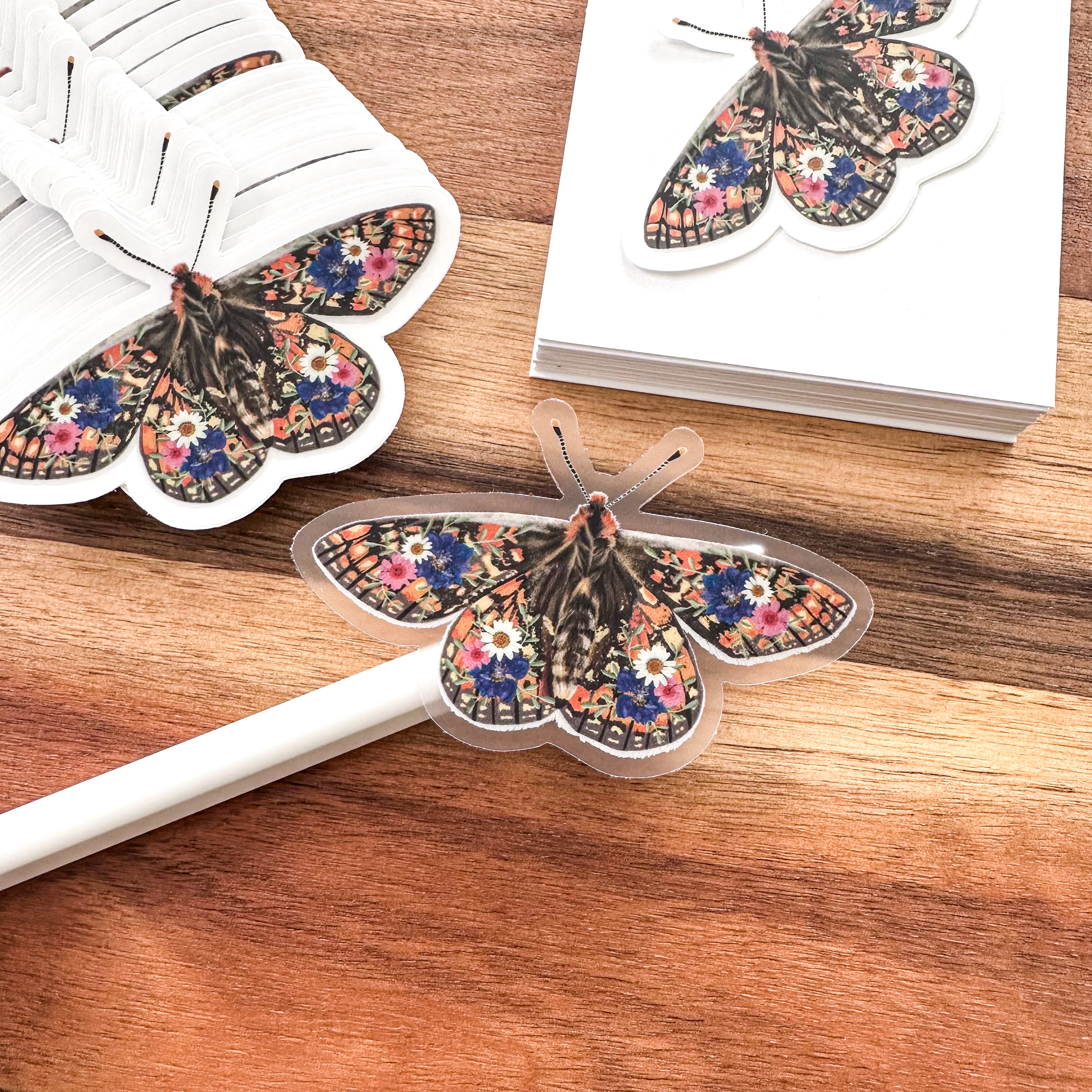 Marsh Fritillary Butterfly Clear Vinyl Sticker – The Crafted Goat