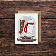  Snowy Owl Globe Card