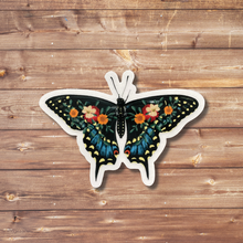  Black Swallowtail Butterfly Clear Vinyl Sticker
