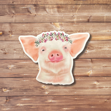  Happy Pig Clear Vinyl Sticker